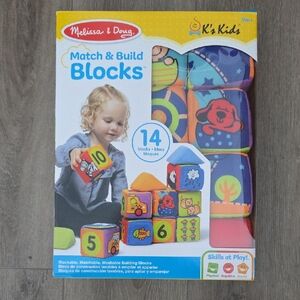 Melissa & Doug Match & Build Blocks Set